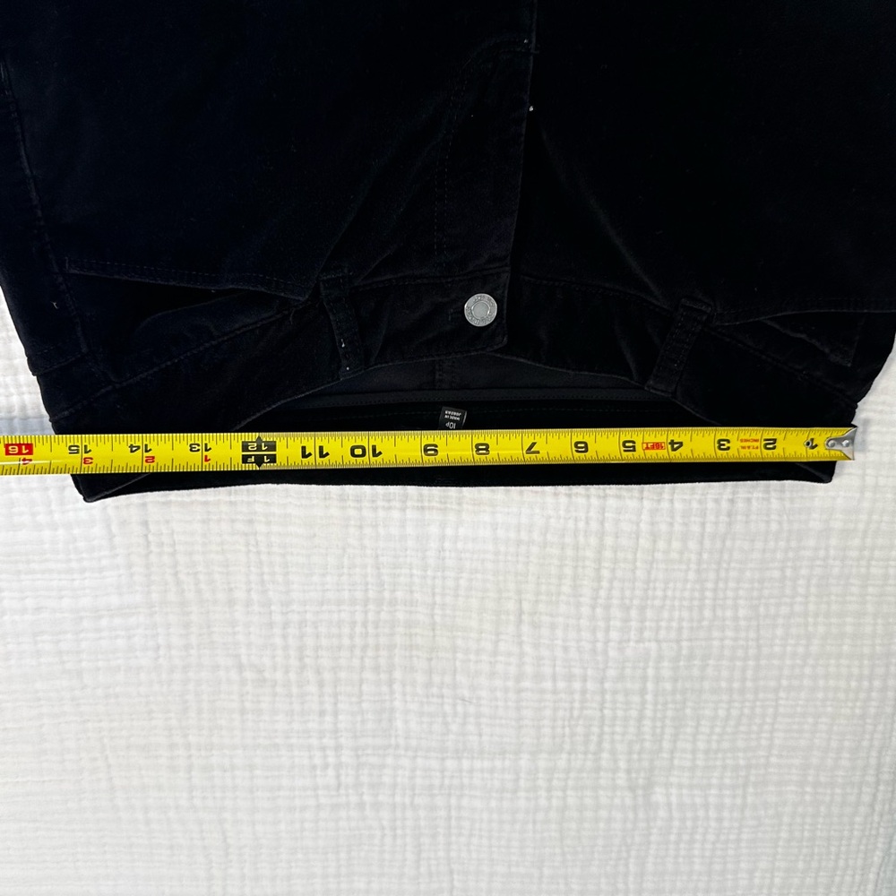 Talbots 10 petite velveteen straight leg five pocket pants. Black - Picture 6 of 6